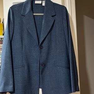 Vintage 80s Mod Style Blue Collared Blazer Jacket